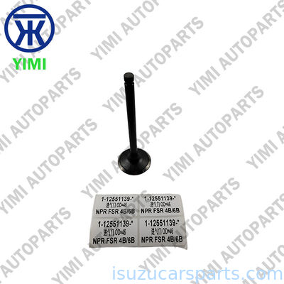Calidad 1-12551139-0 1125511390 OEM válvula de admisión 46 mm Diámetro de la cabeza 128 mm longitud total para ISUZU 4BD1 6BD1 válvula de admisión del motor Fábrica